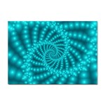 Glossy Pastel Blue Beaded Spiral Fractal Sticker A4 (10 pack)