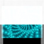 Glossy Pastel Blue Beaded Spiral Fractal Jigsaw Puzzle (Rectangular)