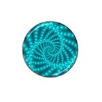 Glossy Pastel Blue Beaded Spiral Fractal Hat Clip Ball Marker