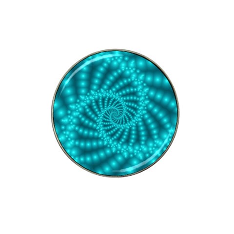 Glossy Pastel Blue Beaded Spiral Fractal Hat Clip Ball Marker (4 pack) from ArtsNow.com Front