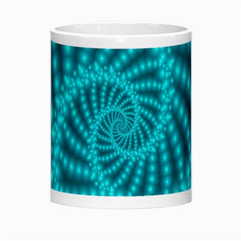 Glossy Pastel Blue Beaded Spiral Fractal Morph Mug from ArtsNow.com Center