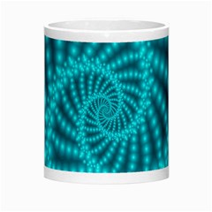 Glossy Pastel Blue Beaded Spiral Fractal Morph Mug from ArtsNow.com Center