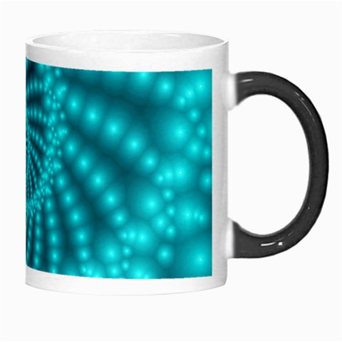 Glossy Pastel Blue Beaded Spiral Fractal Morph Mug from ArtsNow.com Right