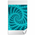 Glossy Pastel Blue Beaded Spiral Fractal Canvas 40  x 72 