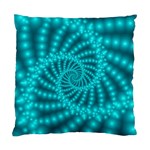 Glossy Pastel Blue Beaded Spiral Fractal Standard Cushion Case (One Side)