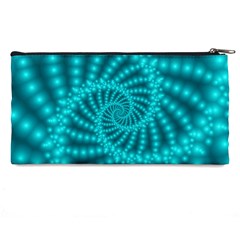 Glossy Pastel Blue Beaded Spiral Fractal Pencil Case from ArtsNow.com Back