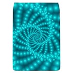 Glossy Pastel Blue Beaded Spiral Fractal Removable Flap Cover (L)