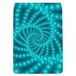 Glossy Pastel Blue Beaded Spiral Fractal Removable Flap Cover (S)