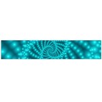 Glossy Pastel Blue Beaded Spiral Fractal Flano Scarf (Large)