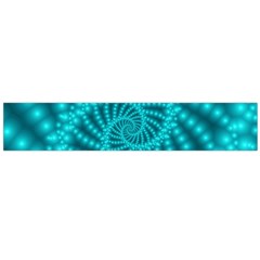 Glossy Pastel Blue Beaded Spiral Fractal Flano Scarf (Large) from ArtsNow.com Back