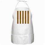 Vertical Stripes - White and Golden Brown BBQ Apron