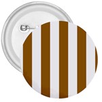 Vertical Stripes - White and Golden Brown 3  Button