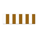 Vertical Stripes - White and Golden Brown Sticker (Bumper)