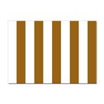 Vertical Stripes - White and Golden Brown Sticker A4 (100 pack)