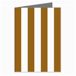 Vertical Stripes - White and Golden Brown Greeting Cards (Pkg of 8)