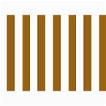 Vertical Stripes - White and Golden Brown 5  x 7  Photo Cards