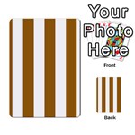 Vertical Stripes - White and Golden Brown Multi-purpose Cards (Rectangle)