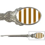 Vertical Stripes - White and Golden Brown Letter Opener