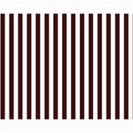 Vertical Stripes - White and Dark Sienna Brown Collage 11  x 14 