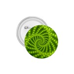 Glossy Lime Green Beaded Spiral Fractal 1.75  Button