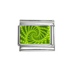 Glossy Lime Green Beaded Spiral Fractal Italian Charm (9mm)