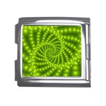 Glossy Lime Green Beaded Spiral Fractal Mega Link Italian Charm (18mm)