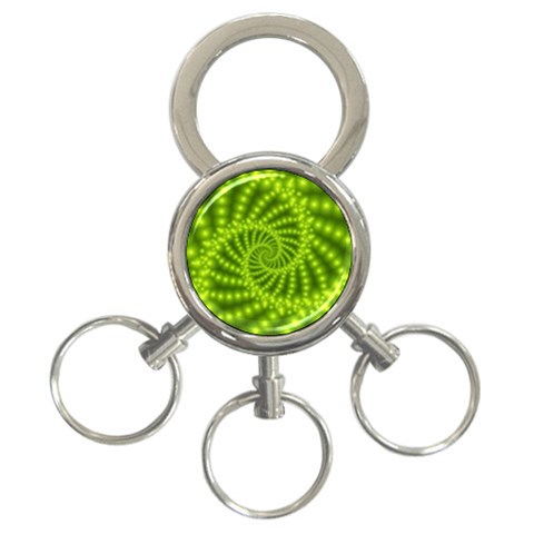 Glossy Lime Green Beaded Spiral Fractal 3 Front