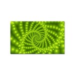 Glossy Lime Green Beaded Spiral Fractal Sticker (Rectangular)