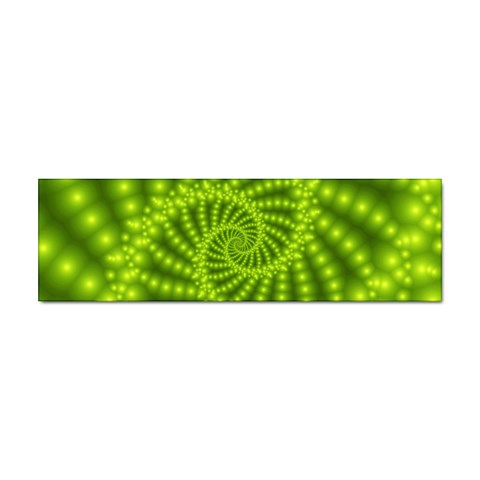 Glossy Lime Green Beaded Spiral Fractal Sticker (Bumper) from ArtsNow.com Front