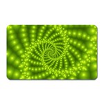 Glossy Lime Green Beaded Spiral Fractal Magnet (Rectangular)