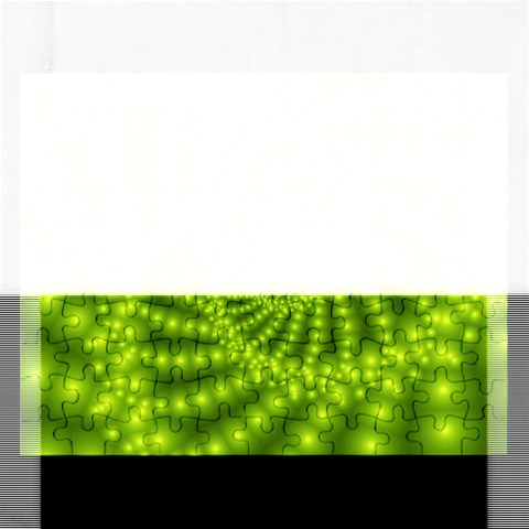 Glossy Lime Green Beaded Spiral Fractal Jigsaw Puzzle (Rectangular) from ArtsNow.com Front