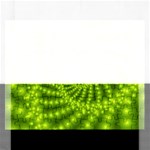 Glossy Lime Green Beaded Spiral Fractal Jigsaw Puzzle (Rectangular)