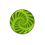 Glossy Lime Green Beaded Spiral Fractal Hat Clip Ball Marker