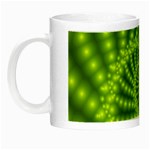 Glossy Lime Green Beaded Spiral Fractal Night Luminous Mug