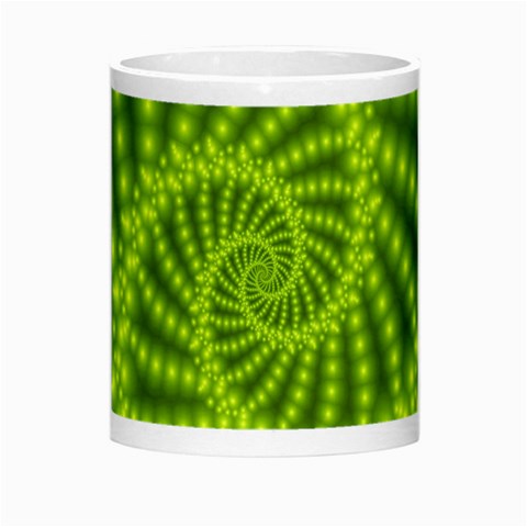 Glossy Lime Green Beaded Spiral Fractal Morph Mug from ArtsNow.com Center