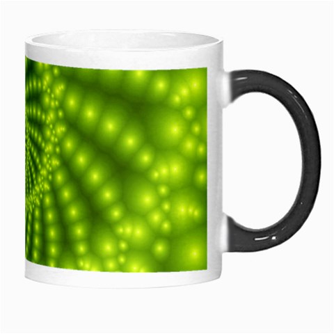 Glossy Lime Green Beaded Spiral Fractal Morph Mug from ArtsNow.com Right