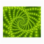 Glossy Lime Green Beaded Spiral Fractal Small Glasses Cloth