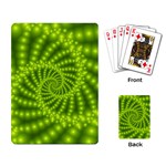 Glossy Lime Green Beaded Spiral Fractal Playing Cards Single Design