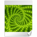 Glossy Lime Green Beaded Spiral Fractal Canvas 18  x 24 