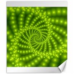 Glossy Lime Green Beaded Spiral Fractal Canvas 20  x 24 