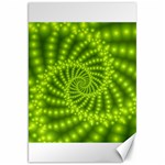 Glossy Lime Green Beaded Spiral Fractal Canvas 20  x 30 