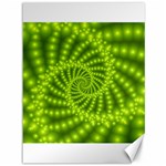 Glossy Lime Green Beaded Spiral Fractal Canvas 36  x 48 