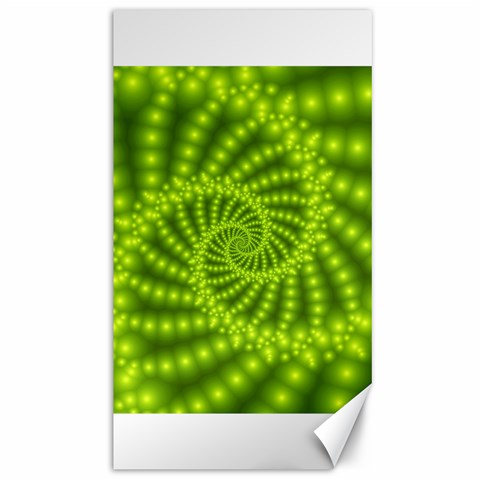 Glossy Lime Green Beaded Spiral Fractal Canvas 40  x 72  from ArtsNow.com 39.28 x69.23  Canvas - 1