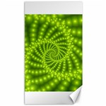 Glossy Lime Green Beaded Spiral Fractal Canvas 40  x 72 