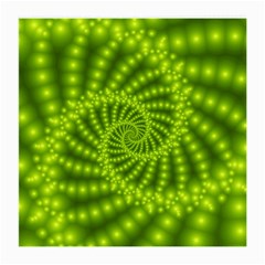 Glossy Lime Green Beaded Spiral Fractal Medium Glasses Cloth (2 Sides) from ArtsNow.com Front