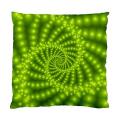 Glossy Lime Green Beaded Spiral Fractal Standard Cushion Case (Two Sides) from ArtsNow.com Front