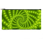 Glossy Lime Green Beaded Spiral Fractal Pencil Case