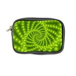 Glossy Lime Green Beaded Spiral Fractal Coin Purse