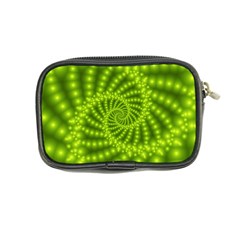 Glossy Lime Green Beaded Spiral Fractal Coin Purse from ArtsNow.com Back