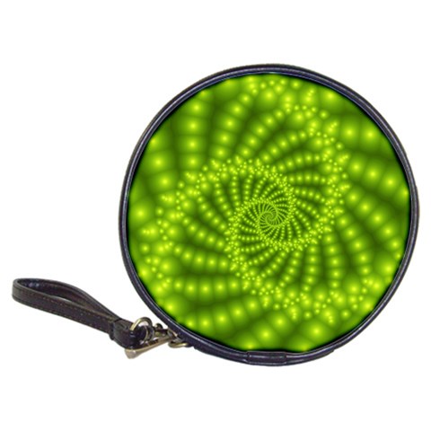 Glossy Lime Green Beaded Spiral Fractal Classic 20 Front